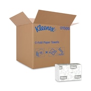 KLEENEX Kleenex C-Fold Paper Towels, 1 Ply, 150 Sheets, White 1500